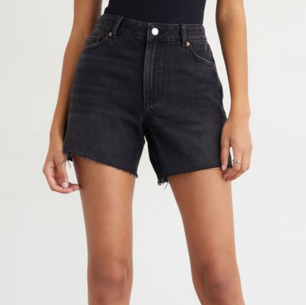 Black Denim Shorts